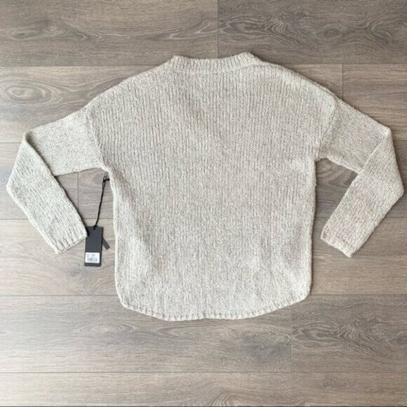 One Teaspoon Saints & Roses Sweater Chunky Knit Lace Up V-neck Stone Size XXS - Picture 15 of 16